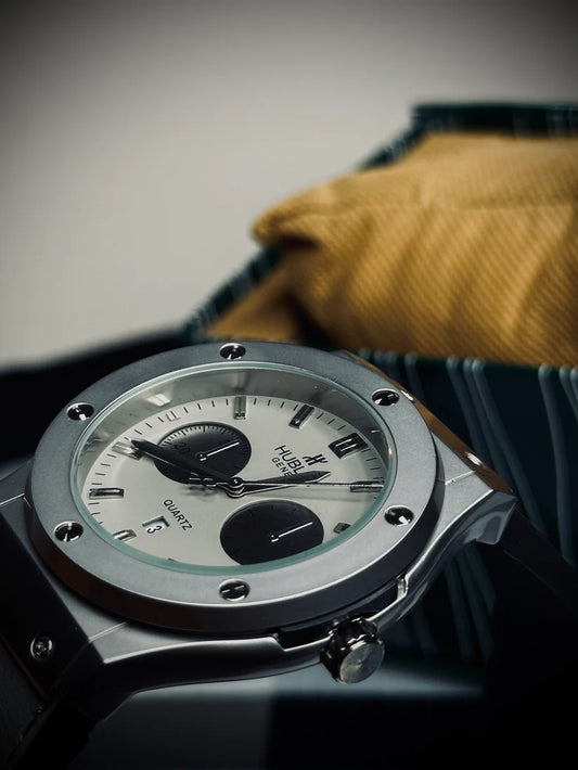 Hublot Round Dial with Leather-Silicone straps