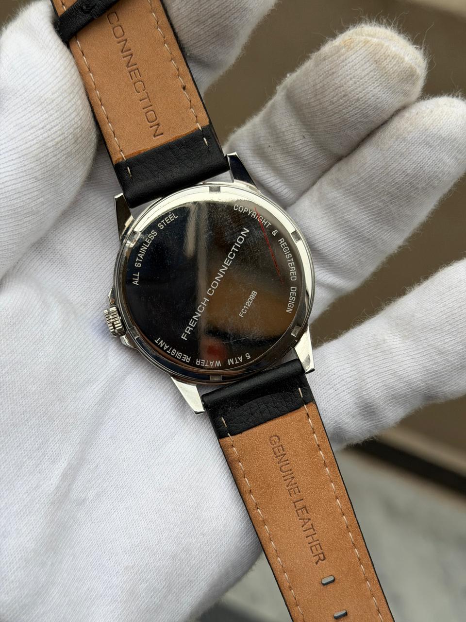 ❤️🔥French Connection Big Date Smoked Grey Dial Quartz Movt 42'mm